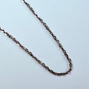 14K Solid White Gold Jane Seymour .50mm Cable Chain Adjustable Polish Necklace
